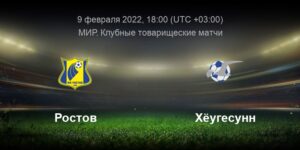 Ростов – Хёугесунн: прямая видеотрансляция, смотреть онлайн 09.02.2022
