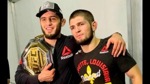 Ислам Махачев и Хабиб Нурмагомедов UFC